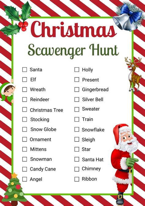 Christmas Scavenger Hunt Game
