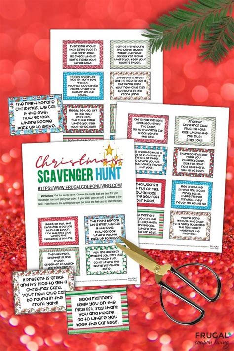 Christmas Scavenger Hunt nicely formatted and ready to print