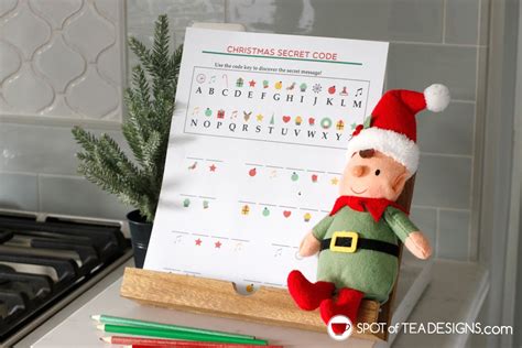 Christmas Secret Code Free Printable Spot of Tea Designs