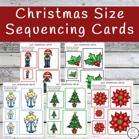 Christmas Size Sequencing Cards Simple Living. Creative Learning