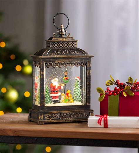 Christmas Snow Wind Lantern with Led Light and Music Fairy …