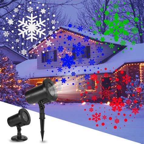 Christmas Snowflake Projector Light SurLight LED Waterproof Moving