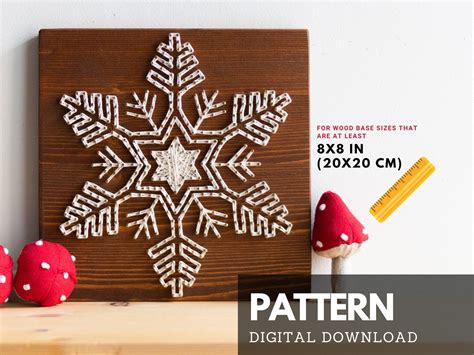 Christmas Snowflake String Art Pattern With Instructions Etsy