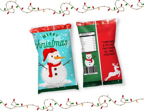 Christmas Snowman Chip Bags - Pinterest