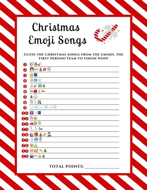 Christmas Song Emoji Guessing Game