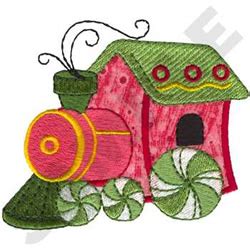 Christmas Train Embroidery Design EmbroideryDesigns.com