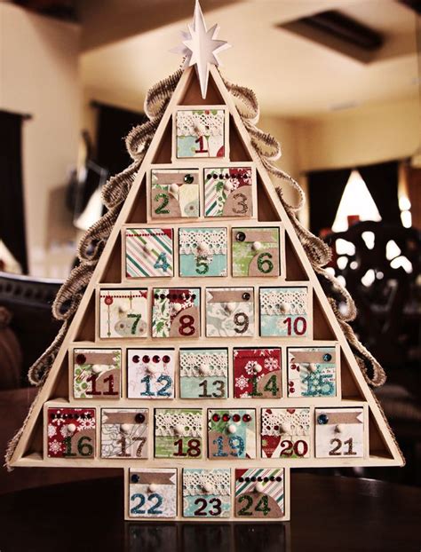 Christmas Tree Advent Calendar Recipe Diy advent calendar