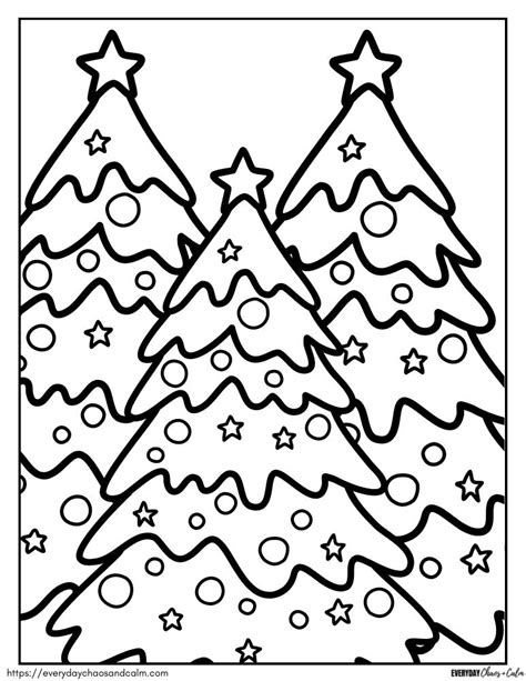 Christmas Tree Coloring Page 01 Free Christmas Tree Coloring Page