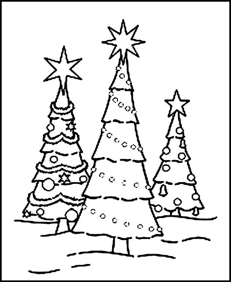 Christmas Tree Coloring Pages Free