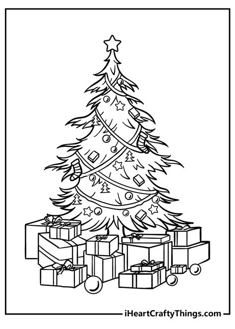 Christmas Tree Coloring Pages To Print Iconmaker Info