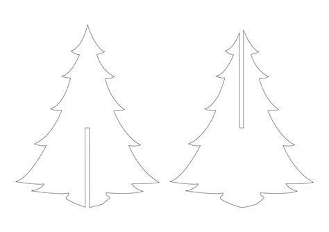 Christmas Tree Cut Out Free Printable 3d Paper Model Template