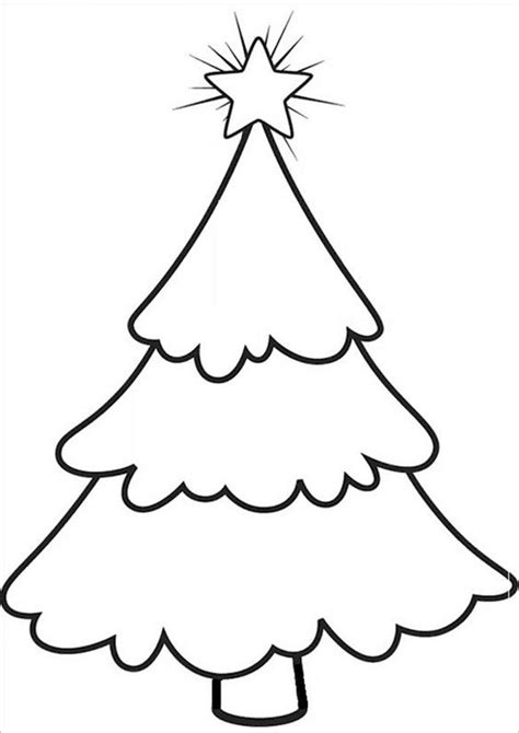 Christmas Tree Easy Coloring page Printable