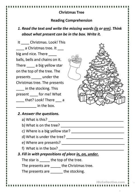 Christmas Tree English Esl Worksheets For Distance Learning And Physical Classrooms