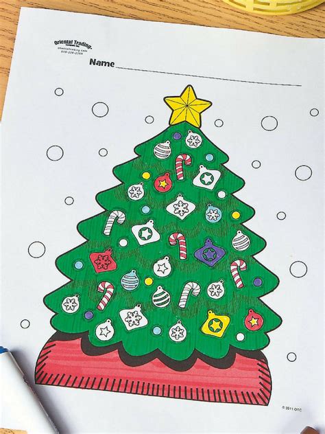 Christmas Tree Free Printable Coloring Page Fun365