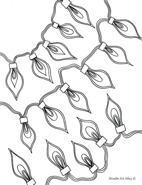 Christmas Tree Lights Coloring Pages Printable