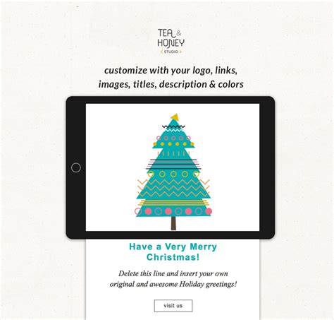 Christmas Tree Mailchimp Email Template With Free Modern Etsy