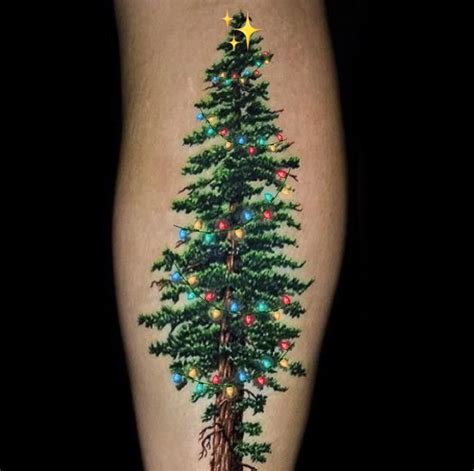 Christmas Tree Tattoo Design
