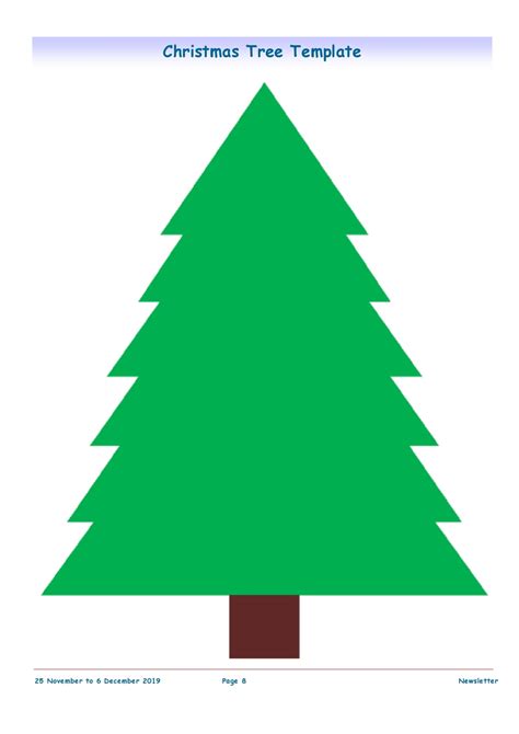 Christmas Tree Template Cut Ou