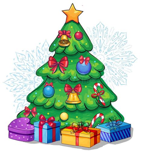 Christmas Tree With Gifts Drawing