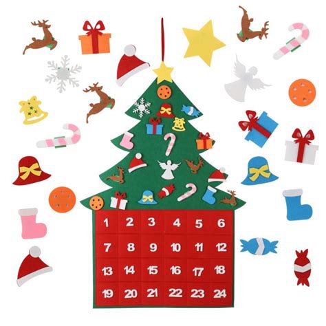 Christmas Tree advent calendar felt wall