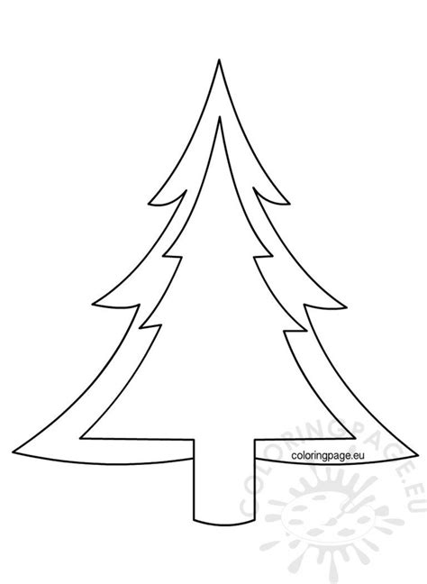 Christmas Tree outline pattern Coloring Page