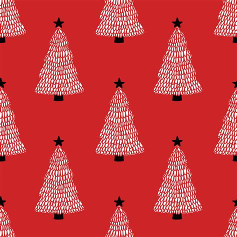 Christmas Trees Pattern Design Vector Download