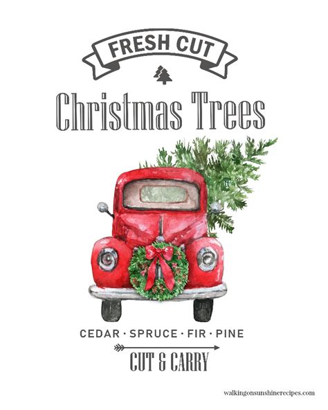 Christmas Truck Printable Walking On Sunshine Recipes