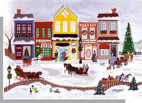 Christmas Village Drawing