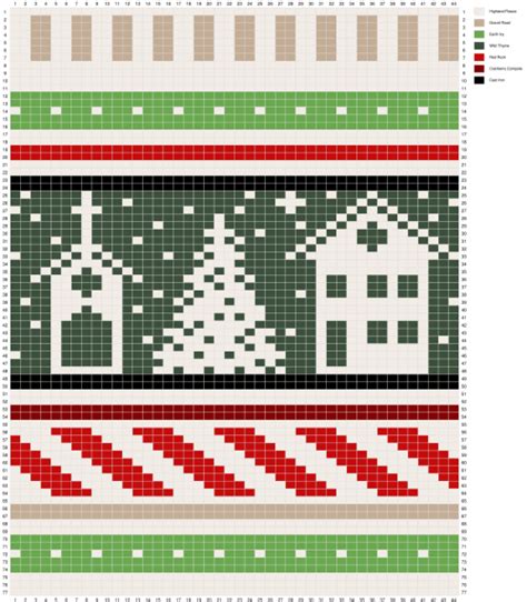 Christmas Village Stocking Free Colorwork Knitting Pattern