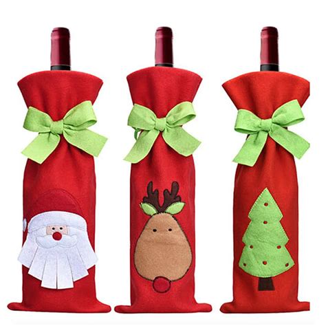 Christmas Wine Bottle Cover Gift Bags for Party Decorations …