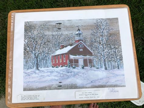 Christmas Winter Print Phil Shipe Artist Wayne County Ohio Oak ... - eBay