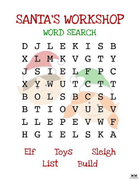 Christmas Word Search Easy Printable