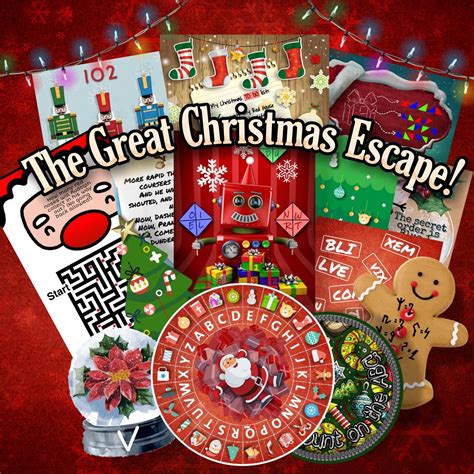 Christmas escape games. The Legends of Christmas. Online. Escape Room. $150 Per Event - This includes: - Up to 6 Tickets. - 1 Private Themed Adventure. - 1 Trained Actor who plays a character and guides your game. Book Now. 