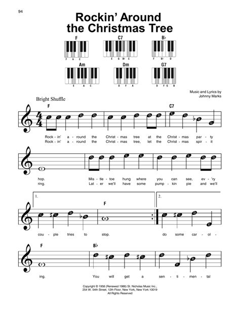 Christmas music piano sheet music. See below for all the essential Christmas sheet music for every instrument: piano, voice, guitar, flute, violin, trumpet, and more! Explore traditional carols such as "The 12 Days Of Christmas" and "Silent Night"; Christmas classics like "White Christmas" and "Have Yourself a Merry Little Christmas," and modern Christmas hits such as "Mary, Did ... 