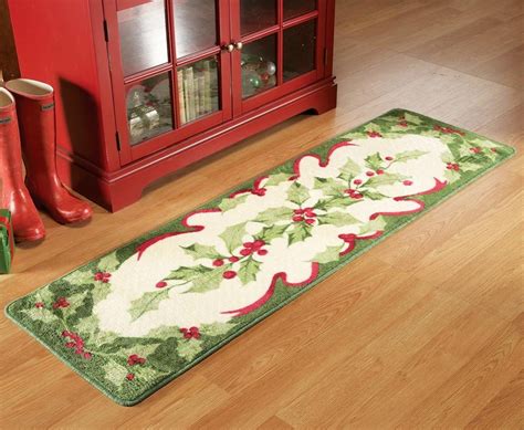 Capslpad non slip Christmas runner rug runner suitable for entryway,hallway,kitchen,porch,foyer,bedroom,living room,dining room,laundry room,kids room,dorm,entrance door mat and more.Fine texture with double hemming design makes the mat solid and durable,No shedding and tearing.Designed with rustic red truck and …