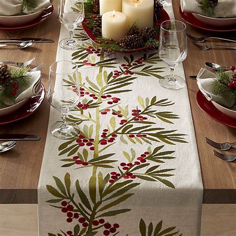 Christmas table runner 120 inches. Together, Christmas table runners, candles, and holiday decorations create a gorgeous centerpiece for any holiday gathering. Table runners are typically eight to 12 inches wide and run the length of the table. Lenox, Vera, and Spode have created a collection of runners that make it easy to create the perfect holiday look. 
