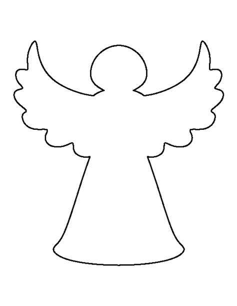 Christmas tree angel pattern. Use the printable outline for crafts
