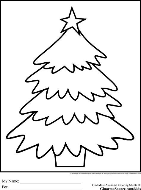 Christmas tree template to print Coloring Page