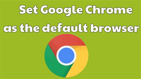 Chrome as default browser. Click Settings Apps Default Apps. Under "Set defaults for applications," enter Chrome into the search box click Google Chrome. At the top, next to "Make Google Chrome your default browser," click Set default. To make sure the change applied to the correct file types, review the list below the "Set default" button. To exit, close the settings ... 