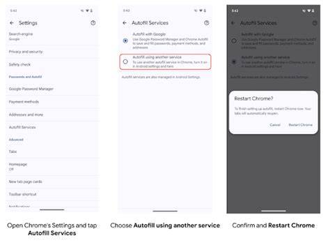 Chrome autofill settings android.  On Android, select the Advanced tab...