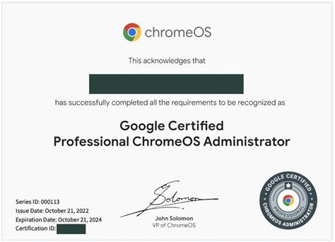 ChromeOS-Administrator Zertifikatsdemo