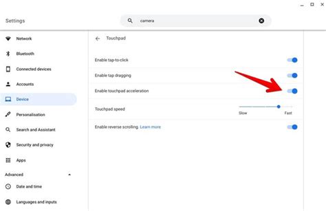 Chromebook touchpad settings.  Turn on Tap and drag to move items.  To open t...
