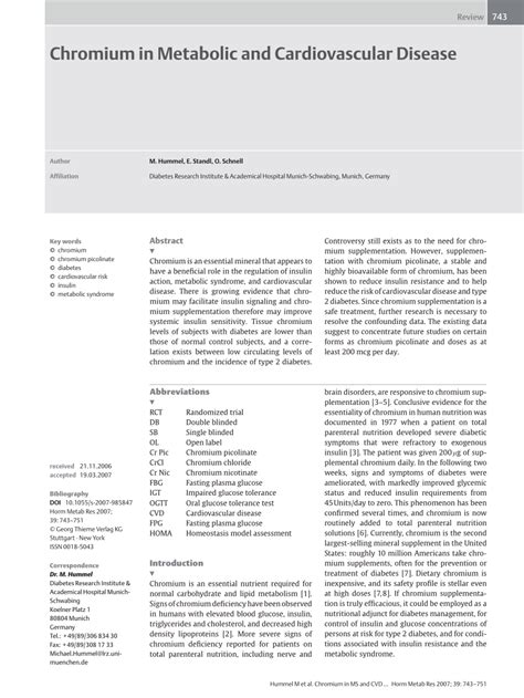 Chromium in metabolic and cardiovascular disease - PubMed