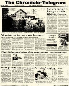 About. Explore The Chronicle-Telegram online newspaper archive. The Chronicle-Telegram was published in Elyria, Ohio and includes 57,167 searchable …. 