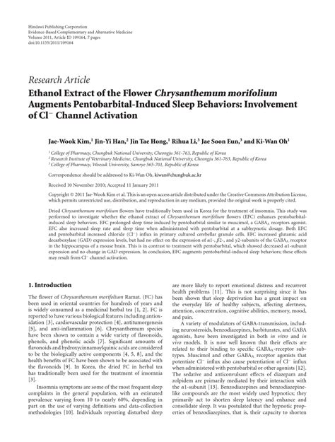Chrysanthemum morifolium.  Inhibitory Effect and Mechanism of Ethanol Extr...