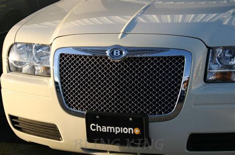 Chrysler 300 Bentley Mesh Grille Emblems Badges “B” Style (front/tr…