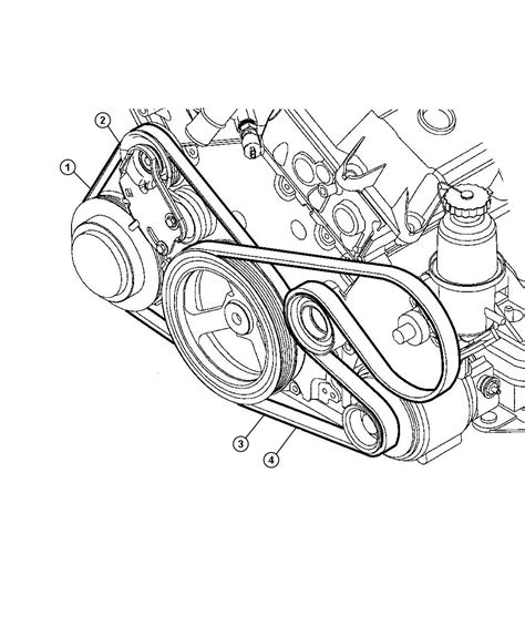 Chrysler 4792052 Label. Belt Routing. Diagram 3 eBay