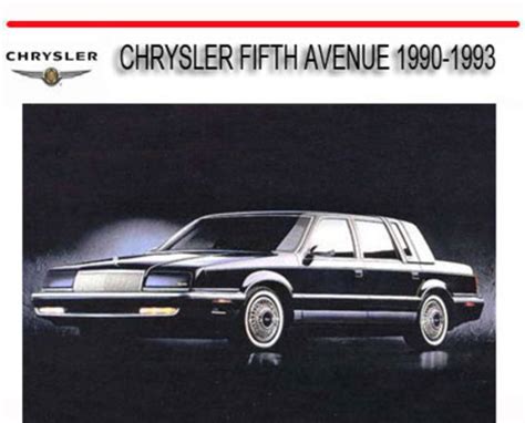 Chrysler 5th avenue 1990 1993 service reparaturanleitung. - Manuale di istruzioni per la macchina da cucire elna.