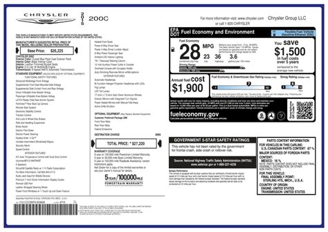 Chrysler Vin Decoder Build Sheet