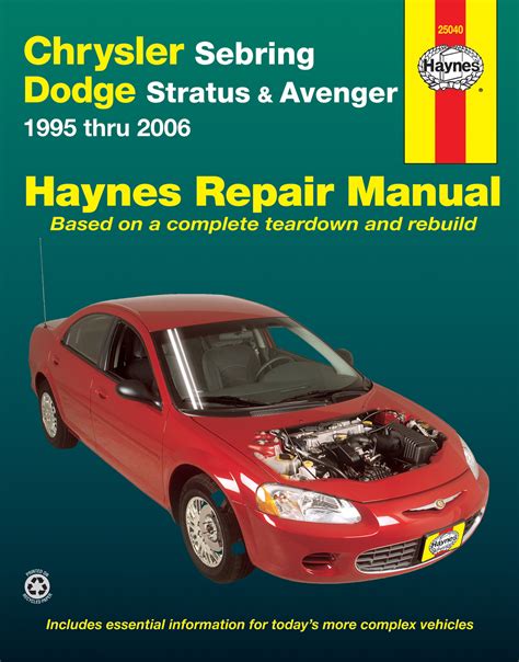 Chrysler sebring dodge stratus avenger 1995 thru 2005 haynes automotive repair manual. - Gradall xl3300iii xl4300iii xl5300iii xl3310iii xl4310iii xl5310iii teile handbuch.